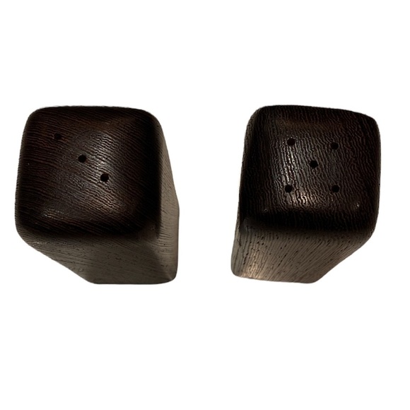 Dark Wood Modern Salt and Pepper Shakers - Picture 4 of 5